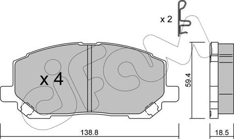 Cifam 822-616-0 - Гальмівні колодки, дискові гальма autozip.com.ua