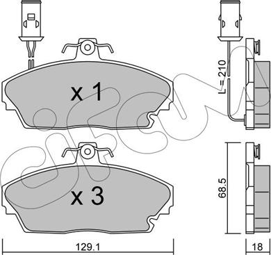 Cifam 822-689-0 - Гальмівні колодки, дискові гальма autozip.com.ua