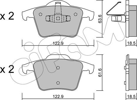 Cifam 822-688-0 - Гальмівні колодки, дискові гальма autozip.com.ua