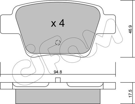 Cifam 822-639-0 - Гальмівні колодки, дискові гальма autozip.com.ua