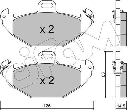 Cifam 822-634-0 - Гальмівні колодки, дискові гальма autozip.com.ua