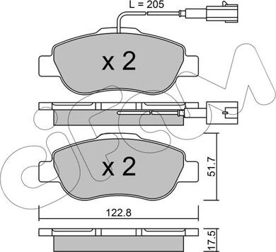 Cifam 822-638-2 - Гальмівні колодки, дискові гальма autozip.com.ua