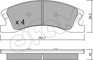 Cifam 822-626-0 - Гальмівні колодки, дискові гальма autozip.com.ua