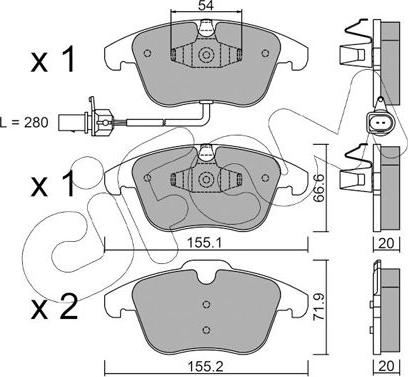 Cifam 822-675-2 - Гальмівні колодки, дискові гальма autozip.com.ua