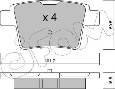 Cifam 822-677-0 - Гальмівні колодки, дискові гальма autozip.com.ua