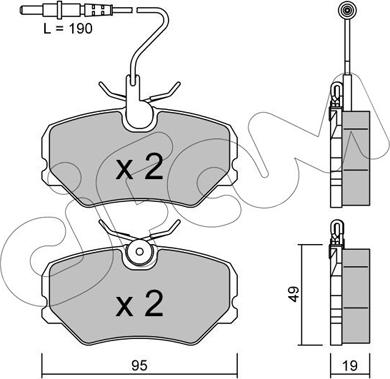 Cifam 822-099-0 - Гальмівні колодки, дискові гальма autozip.com.ua