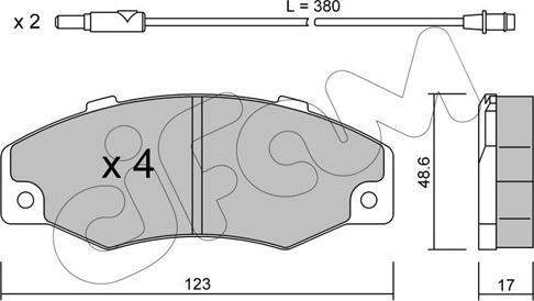 Cifam 822-096-0 - Гальмівні колодки, дискові гальма autozip.com.ua