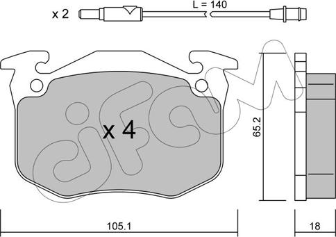 Cifam 822-090-0 - Гальмівні колодки, дискові гальма autozip.com.ua