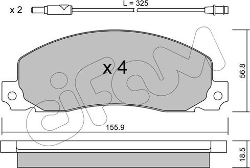 Cifam 822-098-0 - Гальмівні колодки, дискові гальма autozip.com.ua