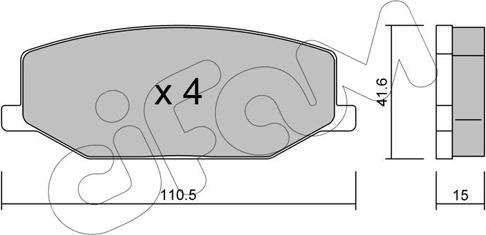 Cifam 822-097-0 - Гальмівні колодки, дискові гальма autozip.com.ua