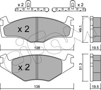 Cifam 822-045-1K - Гальмівні колодки, дискові гальма autozip.com.ua