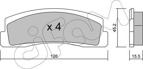 Cifam 822-046-0 - Гальмівні колодки, дискові гальма autozip.com.ua