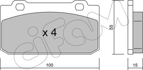 Cifam 822-040-0 - Гальмівні колодки, дискові гальма autozip.com.ua