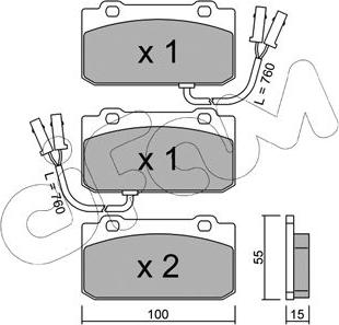 Cifam 822-040-1 - Гальмівні колодки, дискові гальма autozip.com.ua