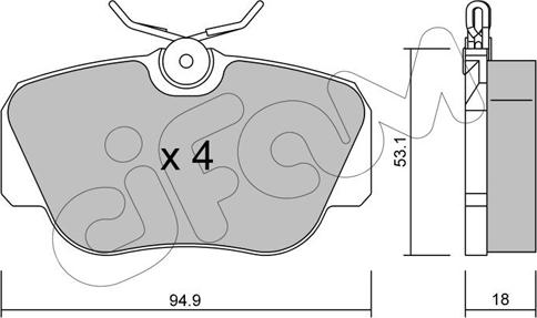 Cifam 822-041-0 - Гальмівні колодки, дискові гальма autozip.com.ua