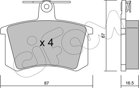 Cifam 822-048-0 - Гальмівні колодки, дискові гальма autozip.com.ua