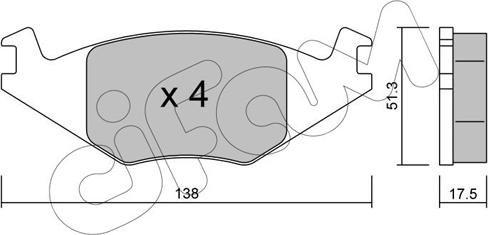 Cifam 822-047-0 - Гальмівні колодки, дискові гальма autozip.com.ua