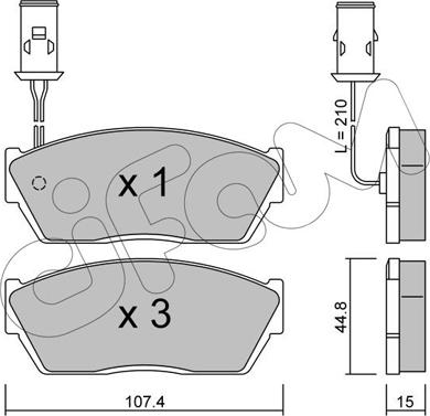 Cifam 822-054-1 - Гальмівні колодки, дискові гальма autozip.com.ua