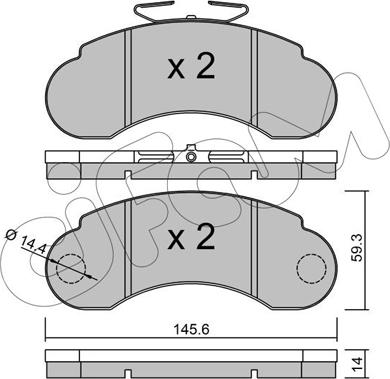 Cifam 822-055-0 - Гальмівні колодки, дискові гальма autozip.com.ua