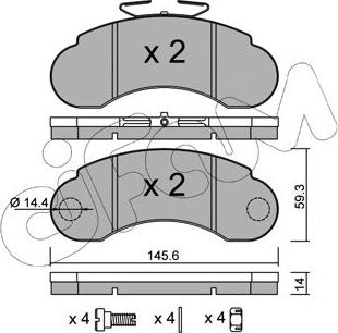 Cifam 822-055-1 - Гальмівні колодки, дискові гальма autozip.com.ua