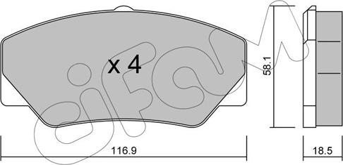 Cifam 822-056-0 - Гальмівні колодки, дискові гальма autozip.com.ua