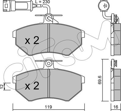 Cifam 822-050-4 - Гальмівні колодки, дискові гальма autozip.com.ua