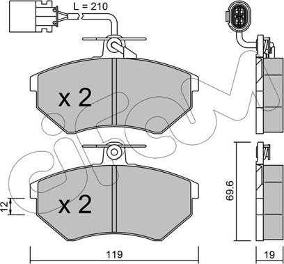 Cifam 822-050-1 - Гальмівні колодки, дискові гальма autozip.com.ua