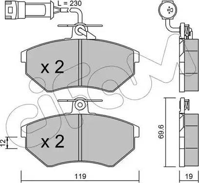 Cifam 822-050-3 - Гальмівні колодки, дискові гальма autozip.com.ua