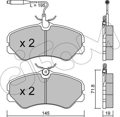 Cifam 822-058-1 - Гальмівні колодки, дискові гальма autozip.com.ua