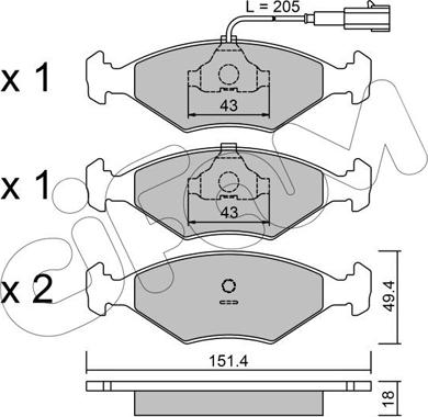 Cifam 822-057-4 - Гальмівні колодки, дискові гальма autozip.com.ua