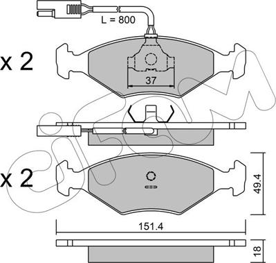 Cifam 822-057-0 - Гальмівні колодки, дискові гальма autozip.com.ua