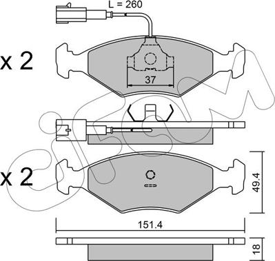 Cifam 822-057-1 - Гальмівні колодки, дискові гальма autozip.com.ua