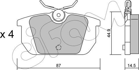 Cifam 822-064-0 - Гальмівні колодки, дискові гальма autozip.com.ua