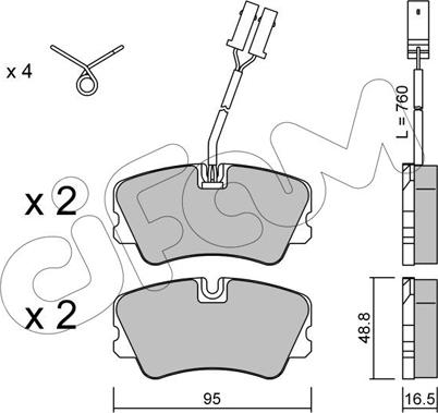 Cifam 822-065-0 - Гальмівні колодки, дискові гальма autozip.com.ua