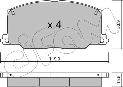 Cifam 822-067-0 - Гальмівні колодки, дискові гальма autozip.com.ua