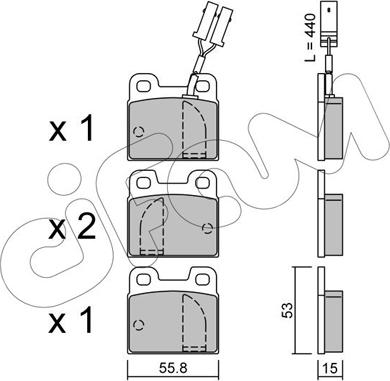 Cifam 822-009-1 - Гальмівні колодки, дискові гальма autozip.com.ua