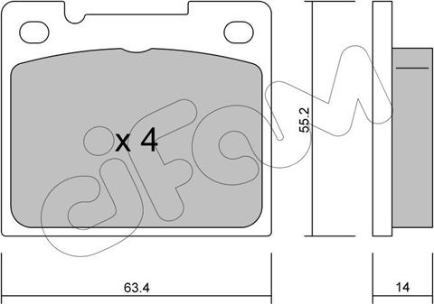 Cifam 822-004-0 - Гальмівні колодки, дискові гальма autozip.com.ua