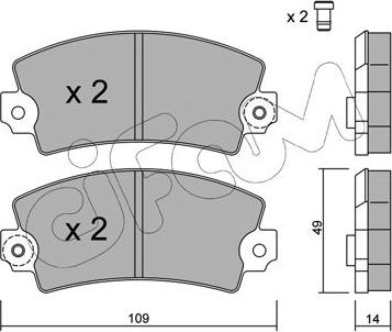 Cifam 822-005-5 - Гальмівні колодки, дискові гальма autozip.com.ua