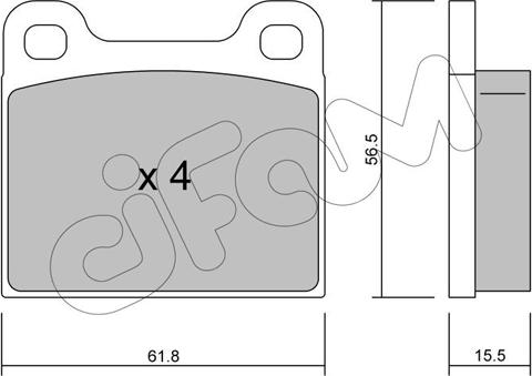 Cifam 822-003-4 - Гальмівні колодки, дискові гальма autozip.com.ua