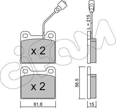 Cifam 822-003-2 - Гальмівні колодки, дискові гальма autozip.com.ua