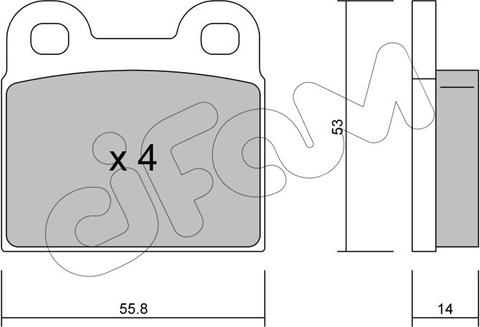 Cifam 822-002-0 - Гальмівні колодки, дискові гальма autozip.com.ua