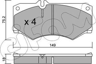 Cifam 822-014-0 - Гальмівні колодки, дискові гальма autozip.com.ua