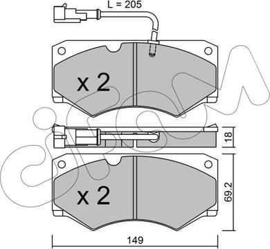 Cifam 822-014-7 - Гальмівні колодки, дискові гальма autozip.com.ua