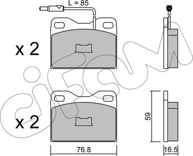 Cifam 822-015-5 - Гальмівні колодки, дискові гальма autozip.com.ua