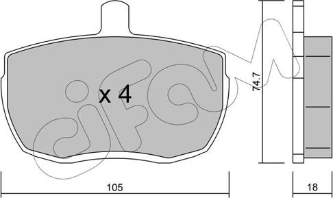 Cifam 822-016-0 - Гальмівні колодки, дискові гальма autozip.com.ua