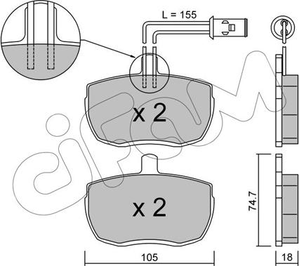 Cifam 822-016-1 - Гальмівні колодки, дискові гальма autozip.com.ua