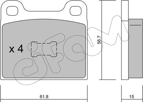 Cifam 822-010-0 - Гальмівні колодки, дискові гальма autozip.com.ua