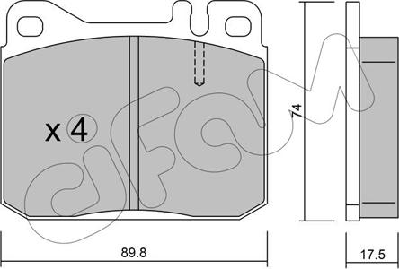 Cifam 822-011-1 - Гальмівні колодки, дискові гальма autozip.com.ua