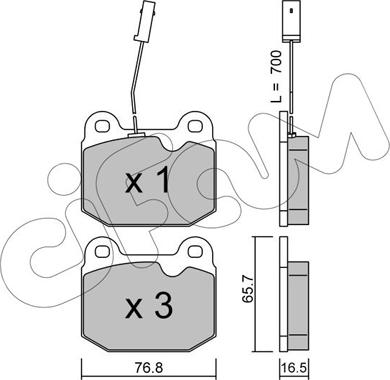 Cifam 822-013-2 - Гальмівні колодки, дискові гальма autozip.com.ua