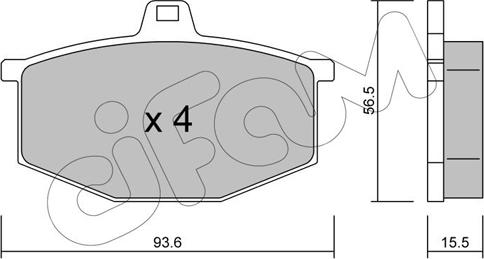 Cifam 822-012-0 - Гальмівні колодки, дискові гальма autozip.com.ua